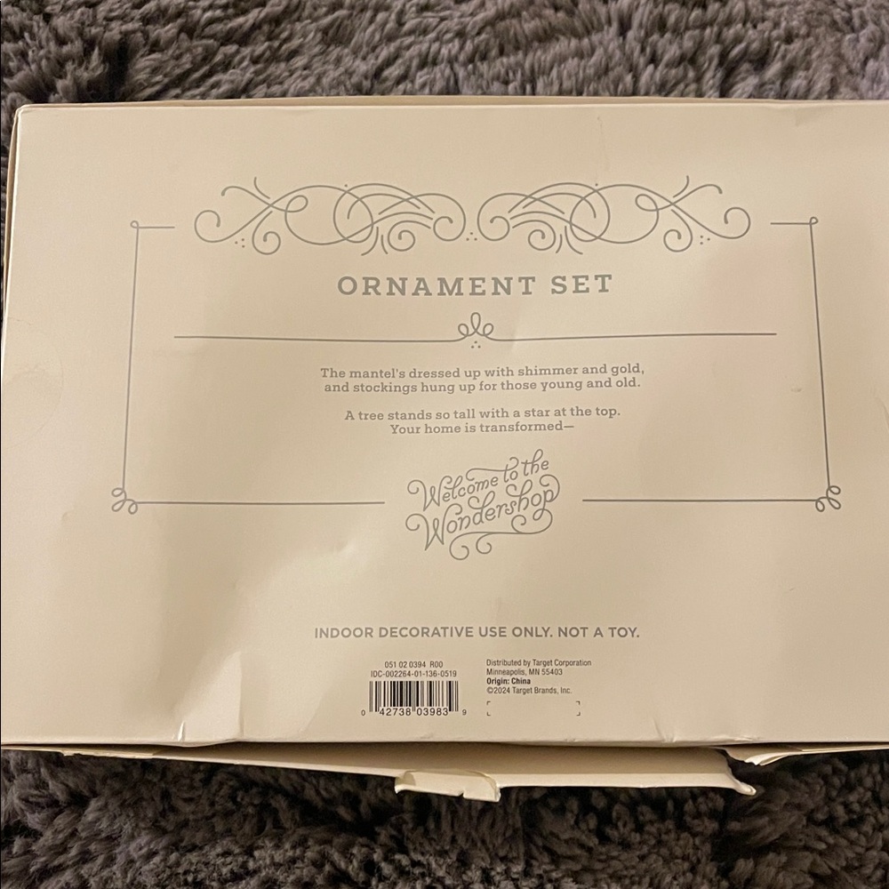 Target Store Wondershop‎ Ceramic Target Christmas Tree Ornament Set 6pc NEW - Picture 3 of 3